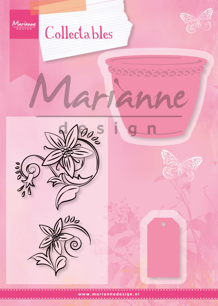 Marianne Design Collectables Stamp & Die Flower Pot (COL1345) (DISCONTINUED) Marianne Design Collectables Stamp & Die Flower Pot (COL1345) (DISCONTINUED)