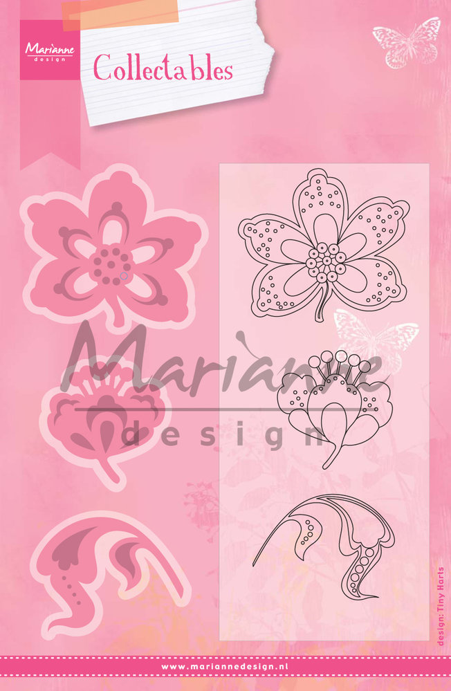 Marianne Design Collectables Stamp & Die Flowers and Leaf 1 (COL1303) (DISCONTINUED) Marianne Design Collectables Stamp & Die Flowers and Leaf 1 (COL1303) (DISCONTINUED)