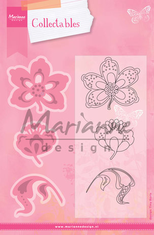 Marianne Design Collectables Stamp & Die Flowers and Leaf 1 (COL1303) (DISCONTINUED) Marianne Design Collectables Stamp & Die Flowers and Leaf 1 (COL1303) (DISCONTINUED)