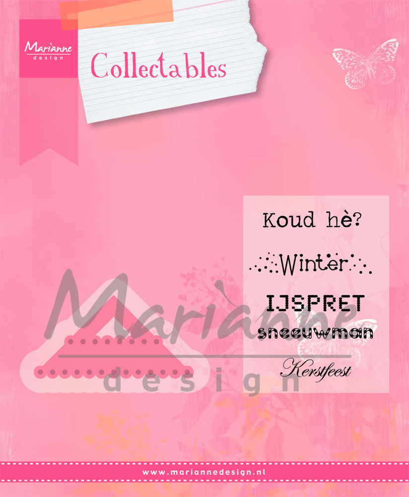 Marianne Design Collectables Stamp & Die Hoekje & Winterteksten NL (COL1341) (DISCONTINUED) Marianne Design Collectables Stamp & Die Hoekje & Winterteksten NL (COL1341) (DISCONTINUED)