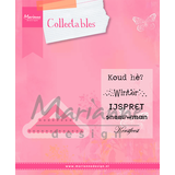Marianne Design Collectables Stamp & Die Hoekje & Winterteksten NL (COL1341) (DISCONTINUED)