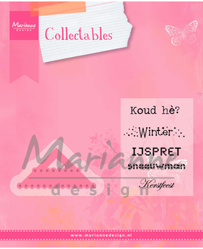Marianne Design Collectables Stamp & Die Hoekje & Winterteksten NL (COL1341) (DISCONTINUED) Marianne Design Collectables Stamp & Die Hoekje & Winterteksten NL (COL1341) (DISCONTINUED)