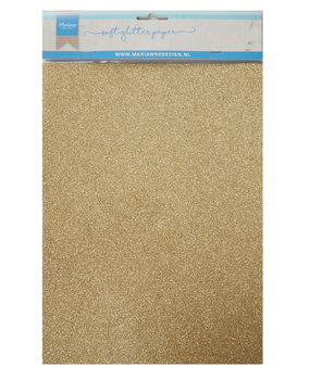Marianne Design Soft Glitter Paper A4 Sheet Gold (5pcs) (CA3143)