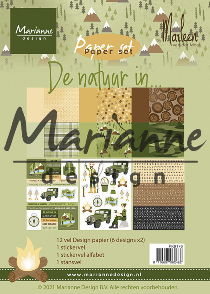 Marianne Design Paper Set A5 by Marleen De Natuur In (PK9176) (DISCONTINUED) Marianne Design Paper Set A5 by Marleen De Natuur In (PK9176) (DISCONTINUED)