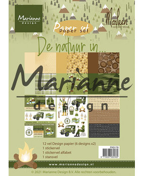Marianne Design Paper Set A5 by Marleen De Natuur In (PK9176) (DISCONTINUED)