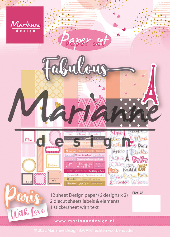 Marianne Design Paper Set A5 Fabulous (PK9178) (DISCONTINUED) Marianne Design Paper Set A5 Fabulous (PK9178) (DISCONTINUED)