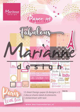 Marianne Design Paper Set A5 Fabulous (PK9178) (DISCONTINUED) Marianne Design Paper Set A5 Fabulous (PK9178) (DISCONTINUED)