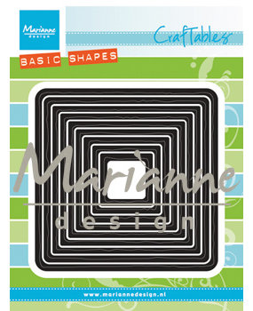 Marianne Design Craftables Basic Shapes Distressed Square (CR1375) (DISCONTINUED)