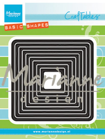 Marianne Design Craftables Basic Shapes Distressed Square (CR1375) (DISCONTINUED)