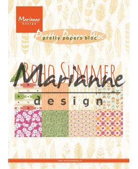 Marianne Design Pretty Papers Bloc A5 Boho Summer (PK9148) (DISCONTINUED)