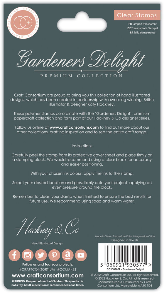 Craft Consortium Gardeners Delight Clear Stamps (CCSTMP079) (DISCONTINUED)