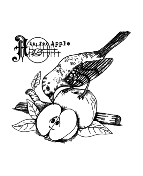 Crafty Individuals A is for Apple Unmounted Rubber Stamps (CI-601) (OUTLET)