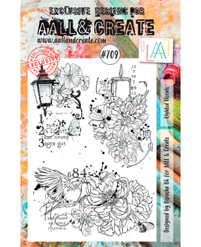 Aall and Create Stamp Set A5 Lighted Florals (AALL-TP-709) (DISCONTINUED)
