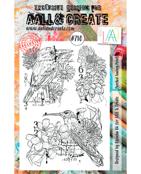 Aall and Create Stamp Set A5 Perched Among Petals (AALL-TP-710) (DISCONTINUED)