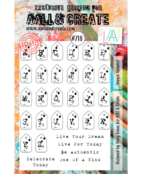 Aall and Create Stamp Set A5 Tagged Alphabet (AALL-TP-718) (DISCONTINUED)