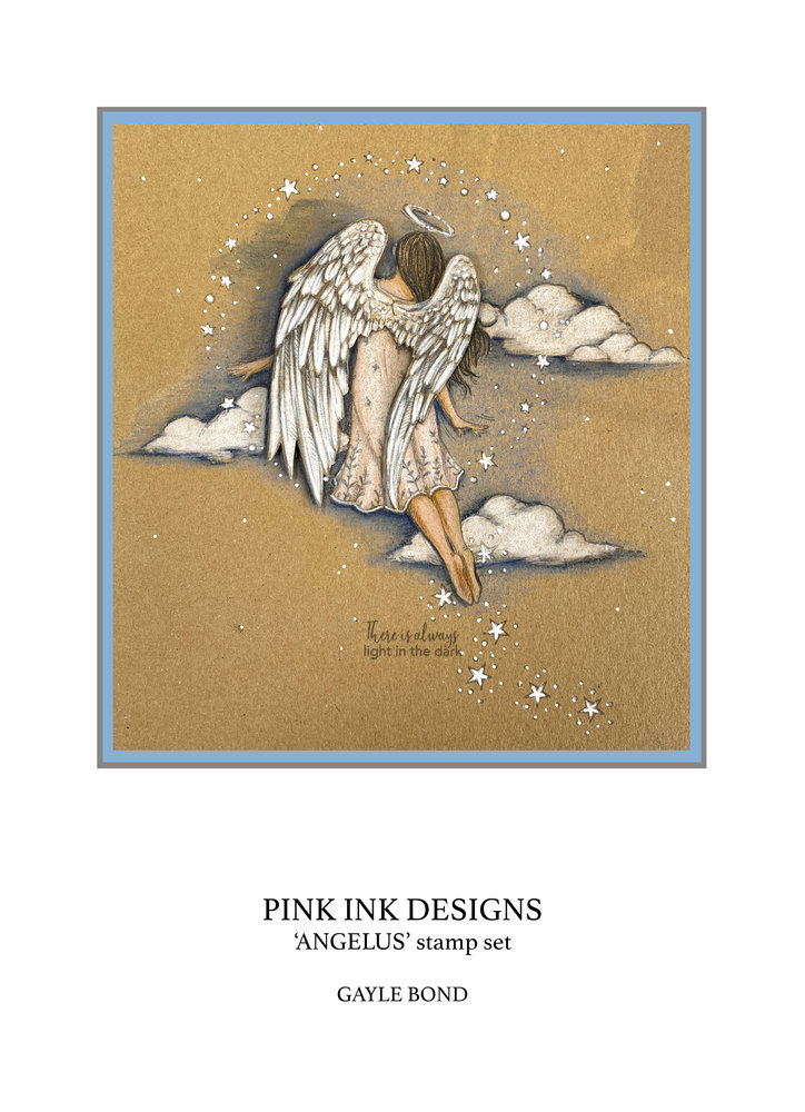 Pink Ink Designs Angelus A5 Clear Stamp (PI175) (OUTLET)