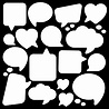 Woodware Speech Bubbles Stencil (FRST064) (OUTLET) Woodware Speech Bubbles Stencil (FRST064) (OUTLET)