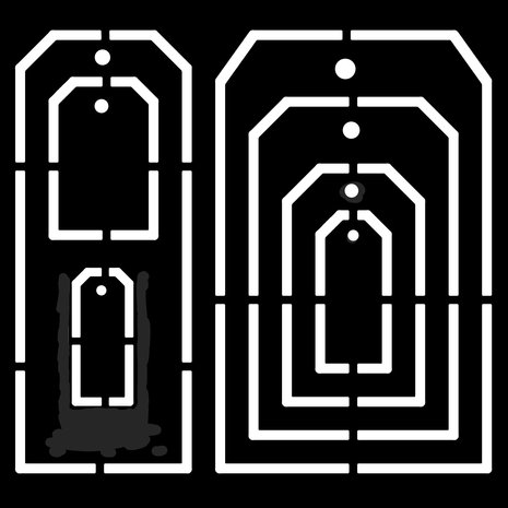 Woodware Tag Templates Stencil (FRST065) (OUTLET)