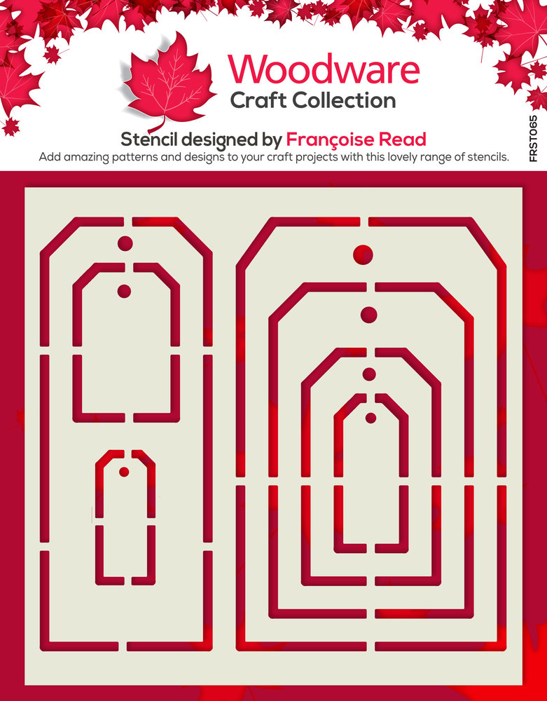 Woodware Tag Templates Stencil (FRST065) (OUTLET)