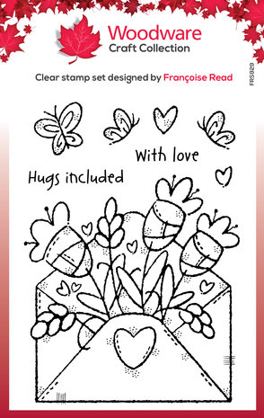 Woodware Flower Envelope Clear Stamps (FRS929) (OUTLET) Woodware Flower Envelope Clear Stamps (FRS929) (OUTLET)