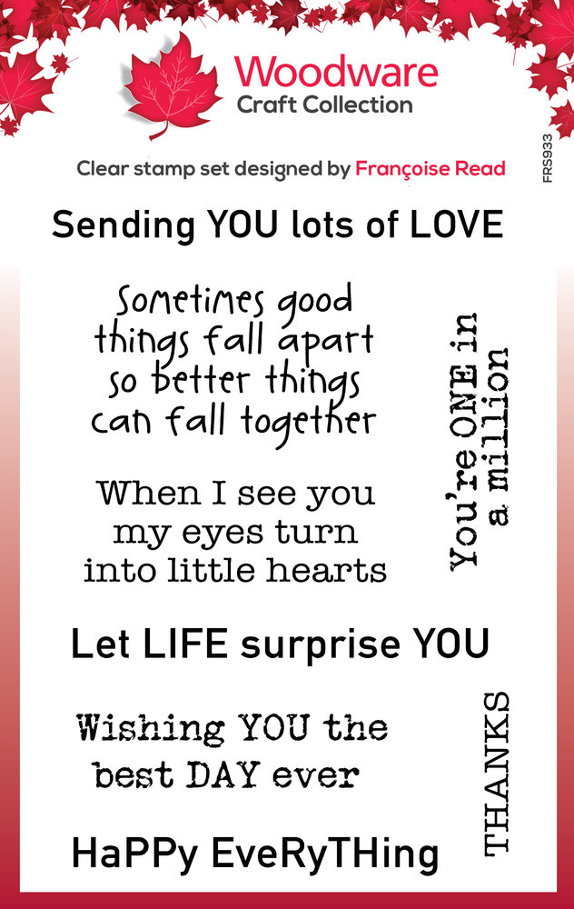 Woodware Happy Everything Clear Stamps (FRS933) (OUTLET) Woodware Happy Everything Clear Stamps (FRS933) (OUTLET)