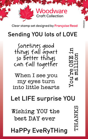 Woodware Happy Everything Clear Stamps (FRS933) (OUTLET) Woodware Happy Everything Clear Stamps (FRS933) (OUTLET)