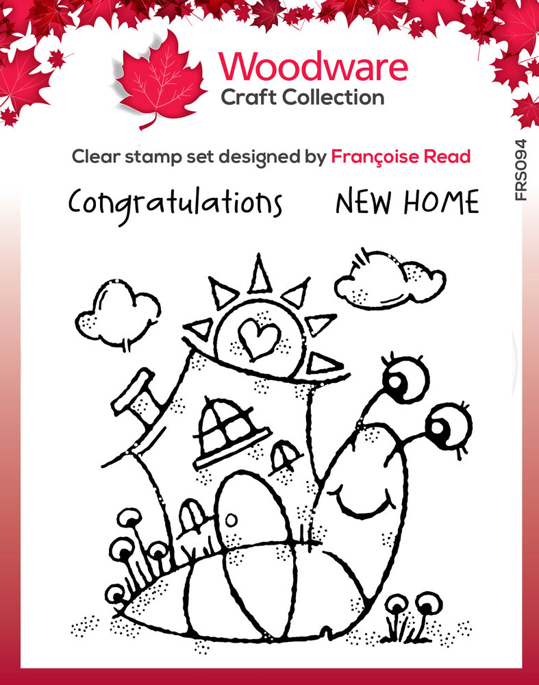 Woodware Happy House Snail Clear Stamps (FRS094) (OUTLET) Woodware Happy House Snail Clear Stamps (FRS094) (OUTLET)