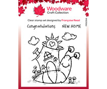 Woodware Happy House Snail Clear Stamps (FRS094)