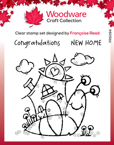 Woodware Happy House Snail Clear Stamps (FRS094) (OUTLET) Woodware Happy House Snail Clear Stamps (FRS094) (OUTLET)