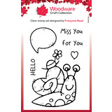 Woodware Happy Snail Clear Stamps (FRM038) (OUTLET)
