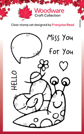 Woodware Happy Snail Clear Stamps (FRM038) (OUTLET) Woodware Happy Snail Clear Stamps (FRM038) (OUTLET)