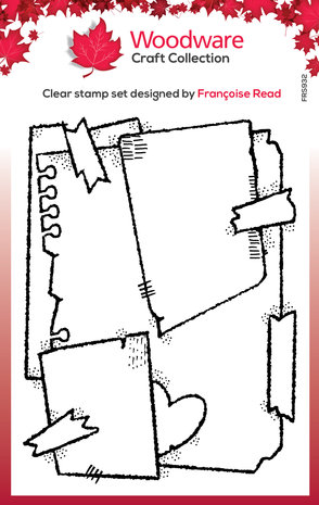 Woodware Layered Scraps Clear Stamps (FRS932) (OUTLET) Woodware Layered Scraps Clear Stamps (FRS932) (OUTLET)