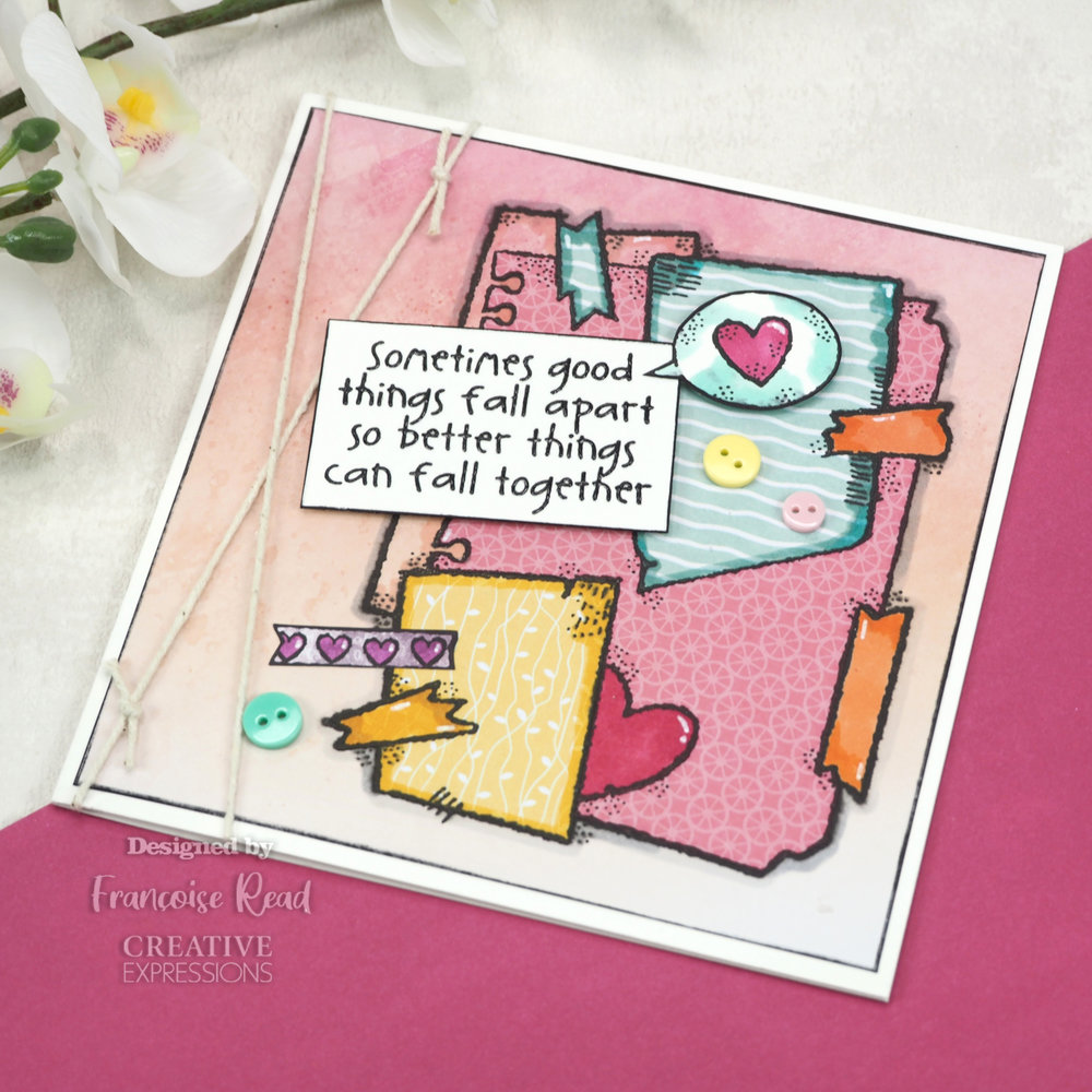 Woodware Layered Scraps Clear Stamps (FRS932) (OUTLET) Woodware Layered Scraps Clear Stamps (FRS932) (OUTLET)