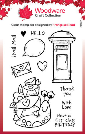 Woodware Snail Mail Clear Stamps (FRS927) (OUTLET) Woodware Snail Mail Clear Stamps (FRS927) (OUTLET)