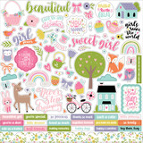 Echo Park All About A Girl 12x12 Inch Element Sticker (AAG282014) (DISCONTINUED)