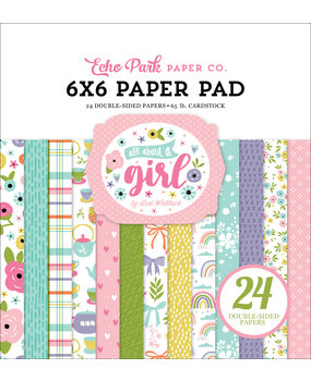 Echo Park All About A Girl 6x6 Inch Paper Pad (AAG282023) (DISCONTINUED)