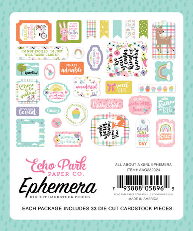 Echo Park All About A Girl Ephemera (AAG282024) (OUTLET)