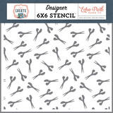 Echo Park Stash Of Scissors Stencil (LC283034) (DISCONTINUED)