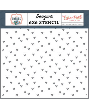 Echo Park Made With Love Stencil (LC283033) (OUTLET)