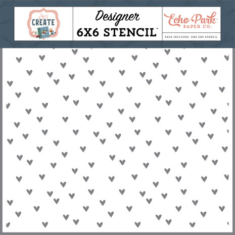 Echo Park Made With Love Stencil (LC283033) (OUTLET)