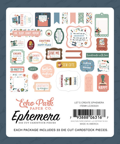 Echo Park Let's Create Ephemera (LC283024) (DISCONTINUED) Echo Park Let's Create Ephemera (LC283024) (DISCONTINUED)
