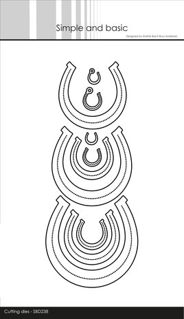 Simple and Basic Horseshoe Cutting Dies (SBD238) (OUTLET)