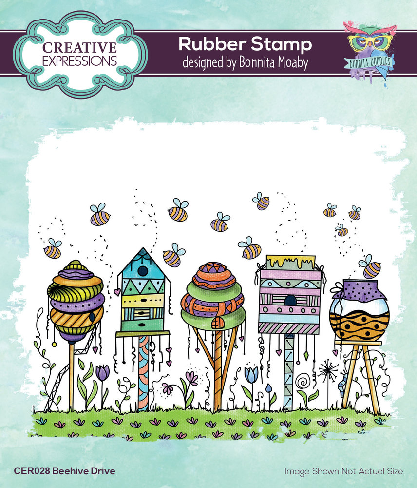 Creative Expressions Bonnita Moaby Rubber Stamp A6 Beehive Drive (CER028) (OUTLET)