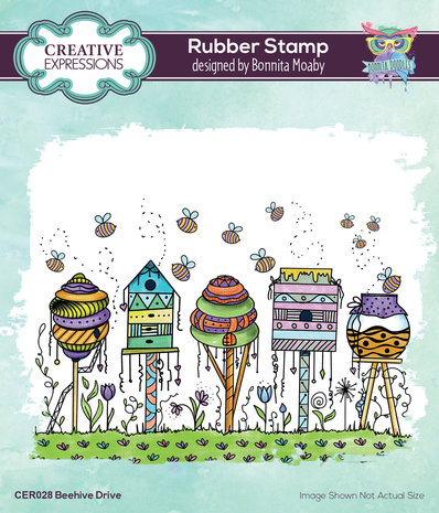 Creative Expressions Bonnita Moaby Rubber Stamp A6 Beehive Drive (CER028) (OUTLET)