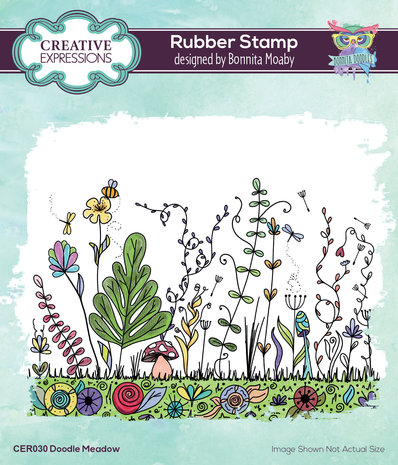 Creative Expressions Bonnita Moaby Rubber Stamp A6 Doodle Meadow (CER030) (OUTLET) Creative Expressions Bonnita Moaby Rubber Stamp A6 Doodle Meadow (CER030) (OUTLET)