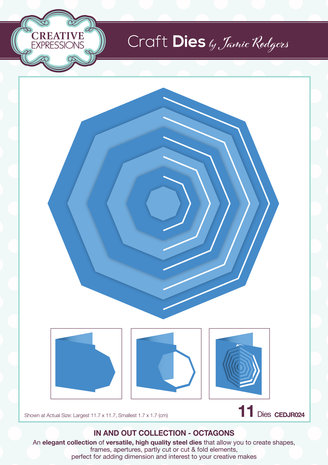 Creative Expressions Jamie Rodgers Craft Die In and Out Collection Octagons (CEDJR024) (OUTLET) Creative Expressions Jamie Rodgers Craft Die In and Out Collection Octagons (CEDJR024) (OUTLET)