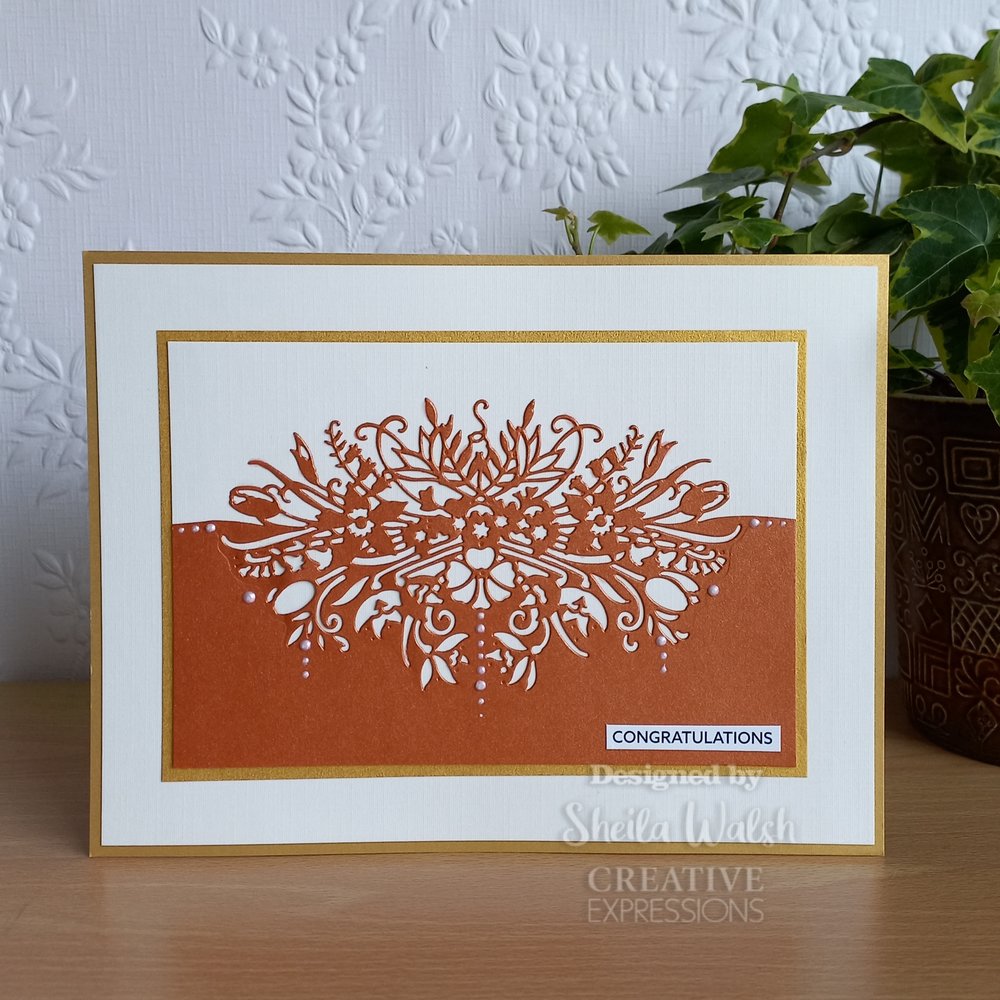 Creative Expressions Paper Cuts Floral Spray Edger (CEDPC1201) (OUTLET)