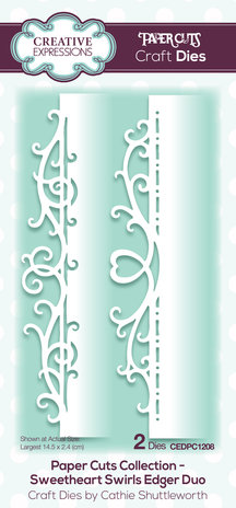 Creative Expressions Paper Cuts Sweetheart Swirls Edger Duo (CEDPC1208) (OUTLET)