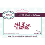 Creative Expressions Sue Wilson Craft Die Mini Expressions A Million Thanks (CEDME116) (OUTLET)