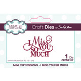 Creative Expressions Sue Wilson Craft Die Mini Expressions I Miss You So Much (CEDME117) (OUTLET)
